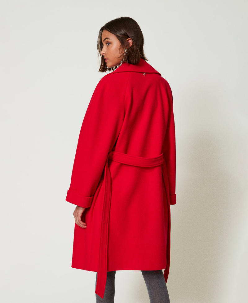 Scee by twin set Cappotto doppiopetto in panno Vendita Calda