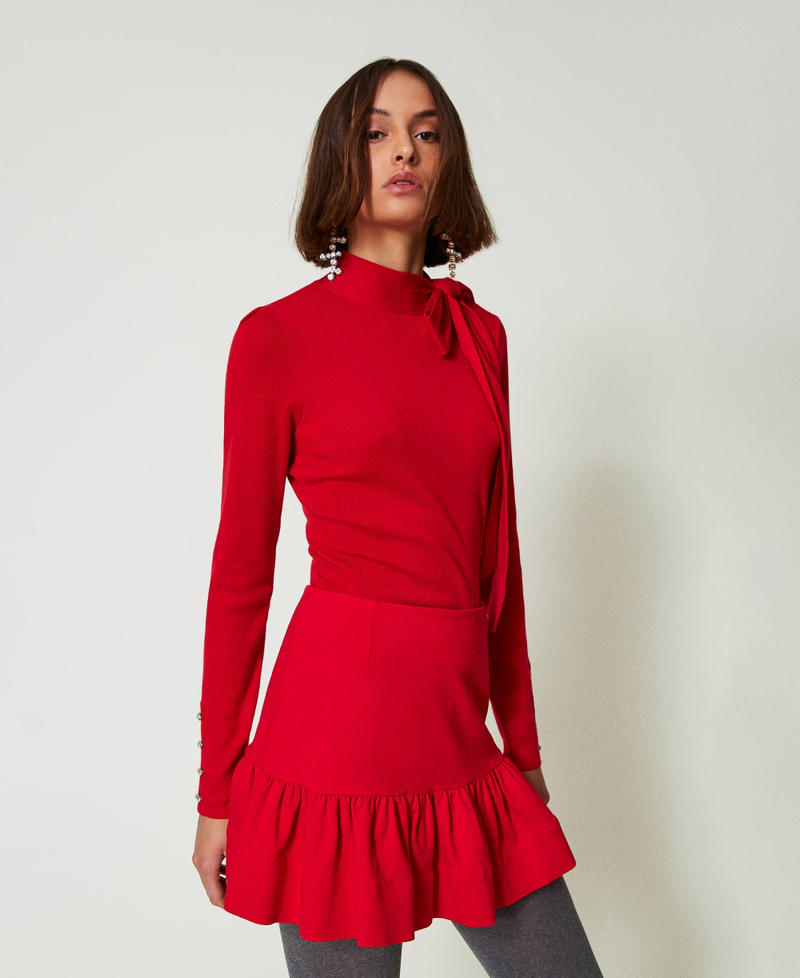 Scee by twin set Minigonna con balza Saldi Di Fabbrica