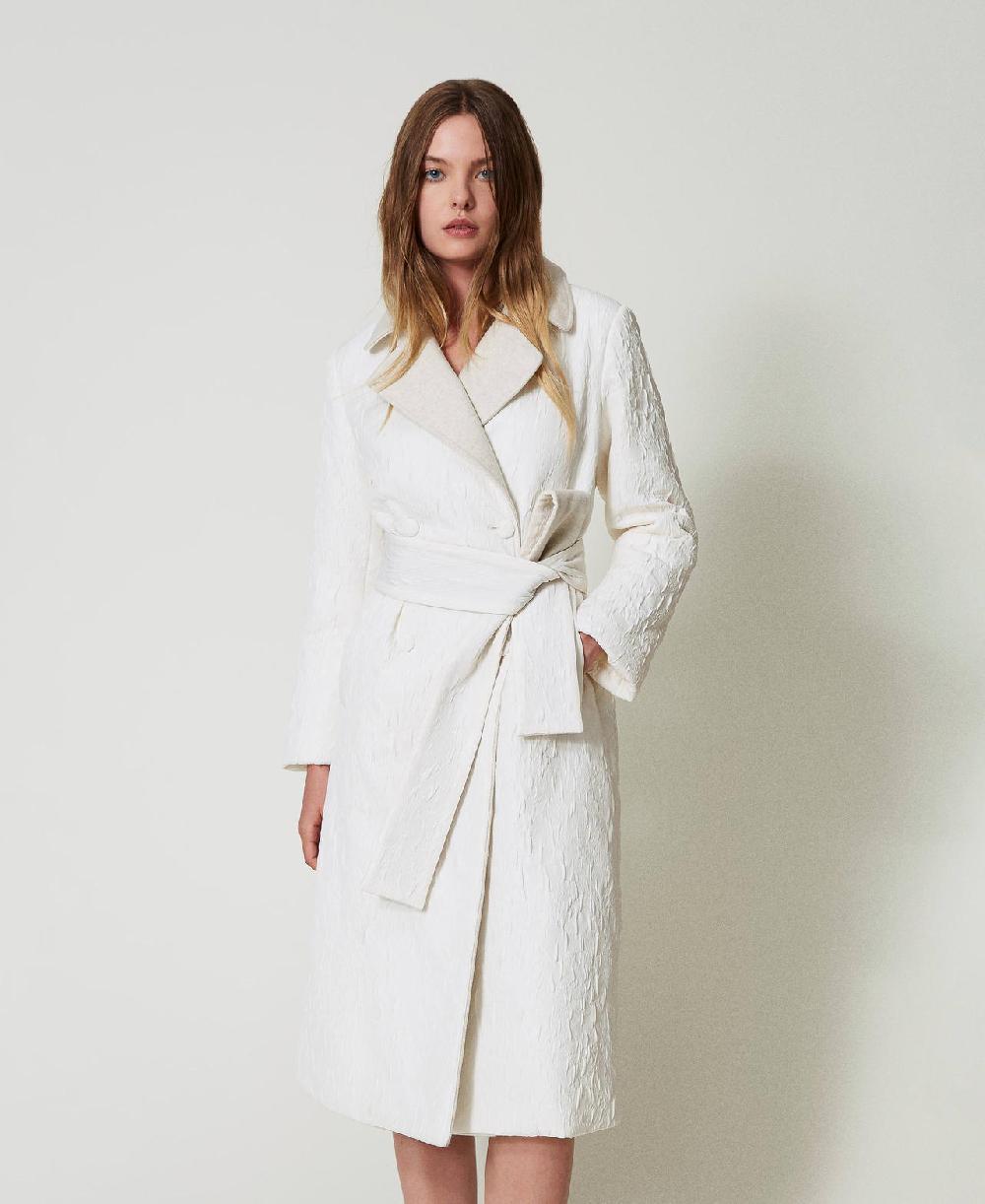 Scee by twin set Cappotto doppiopetto goffrato Italia