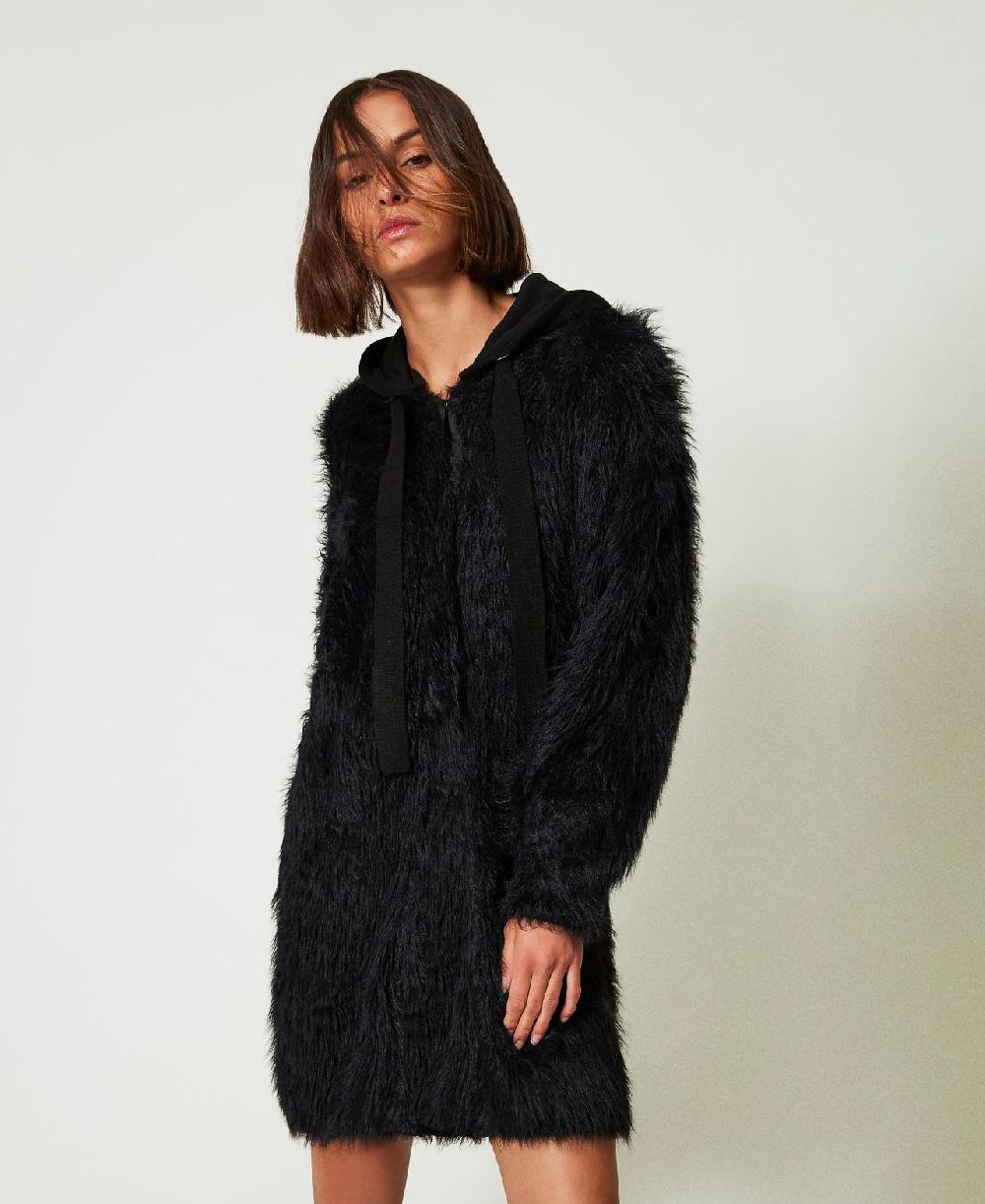 Scee by twin set Cappotto MYFO in maglia con cappuccio Nuovo