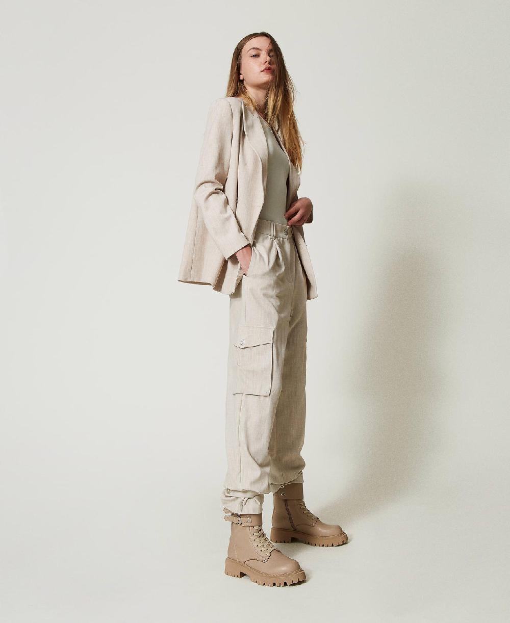 Scee by twin set Pantaloni cargo MYFO con ricamo Qualità
