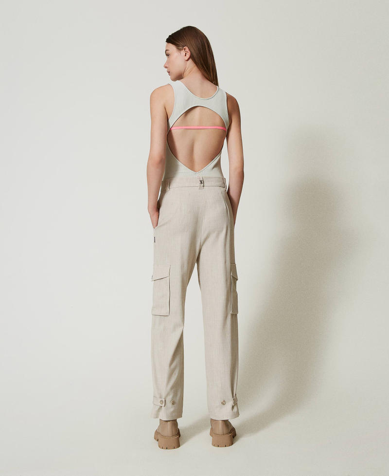 Scee by twin set Pantaloni cargo MYFO con ricamo Qualità