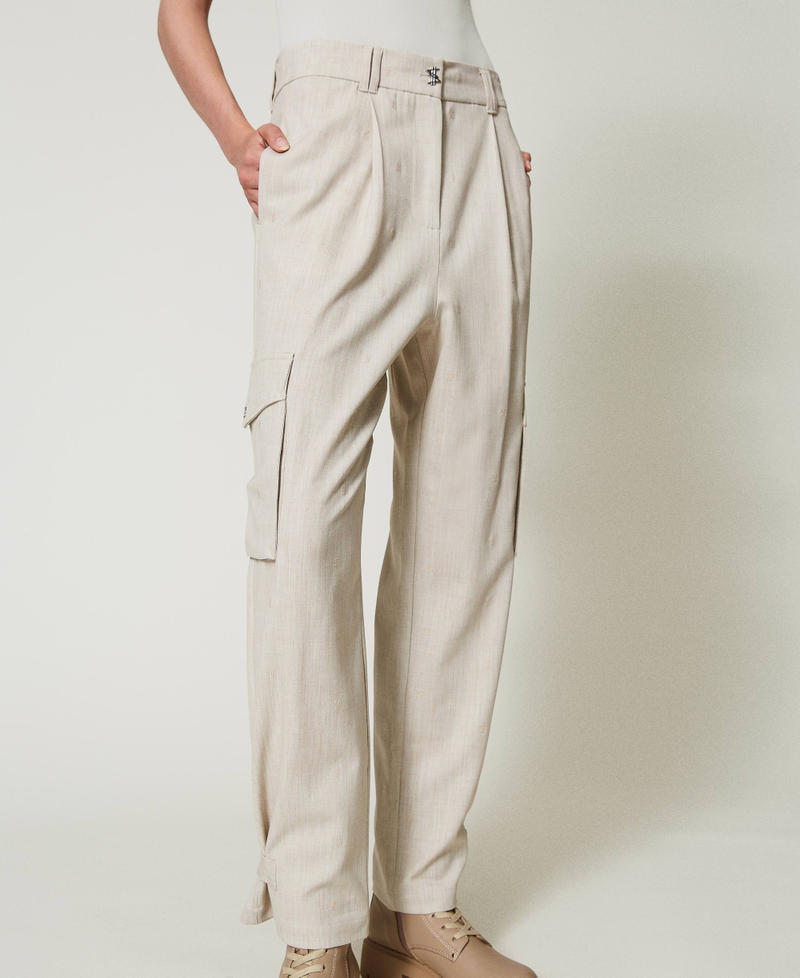 Scee by twin set Pantaloni cargo MYFO con ricamo Qualità