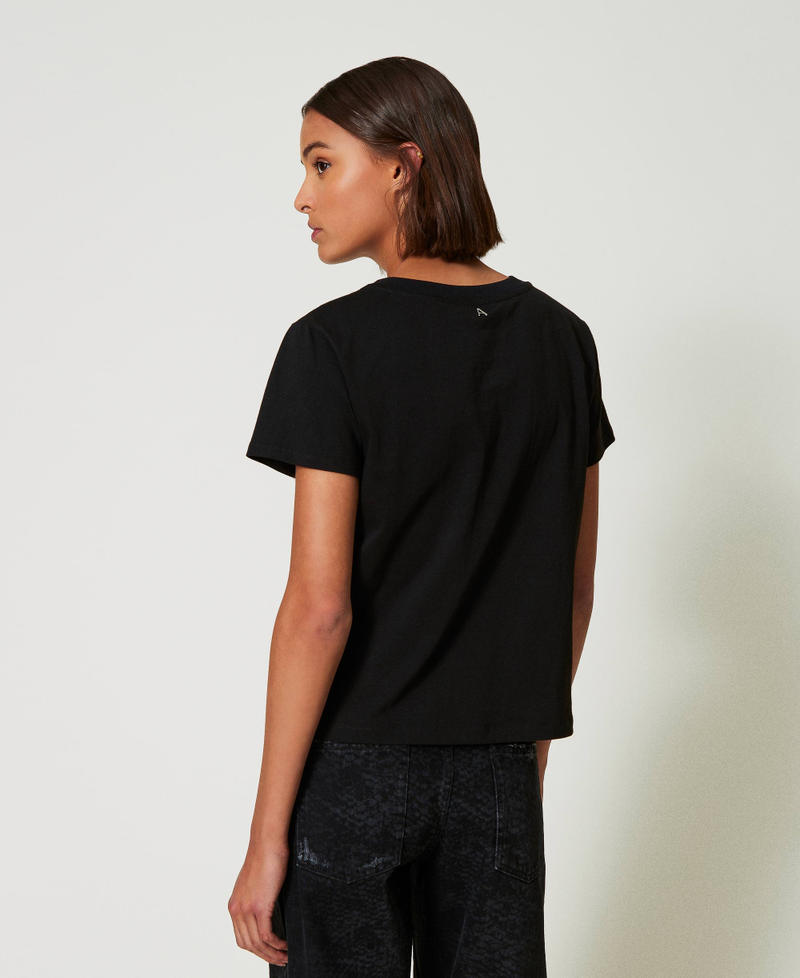 Scee by twin set T-shirt con ricami in organza Vendita