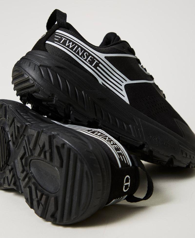 Scee by twin set Sneakers Fessura a righe con logo a contrasto Promozione Limitata