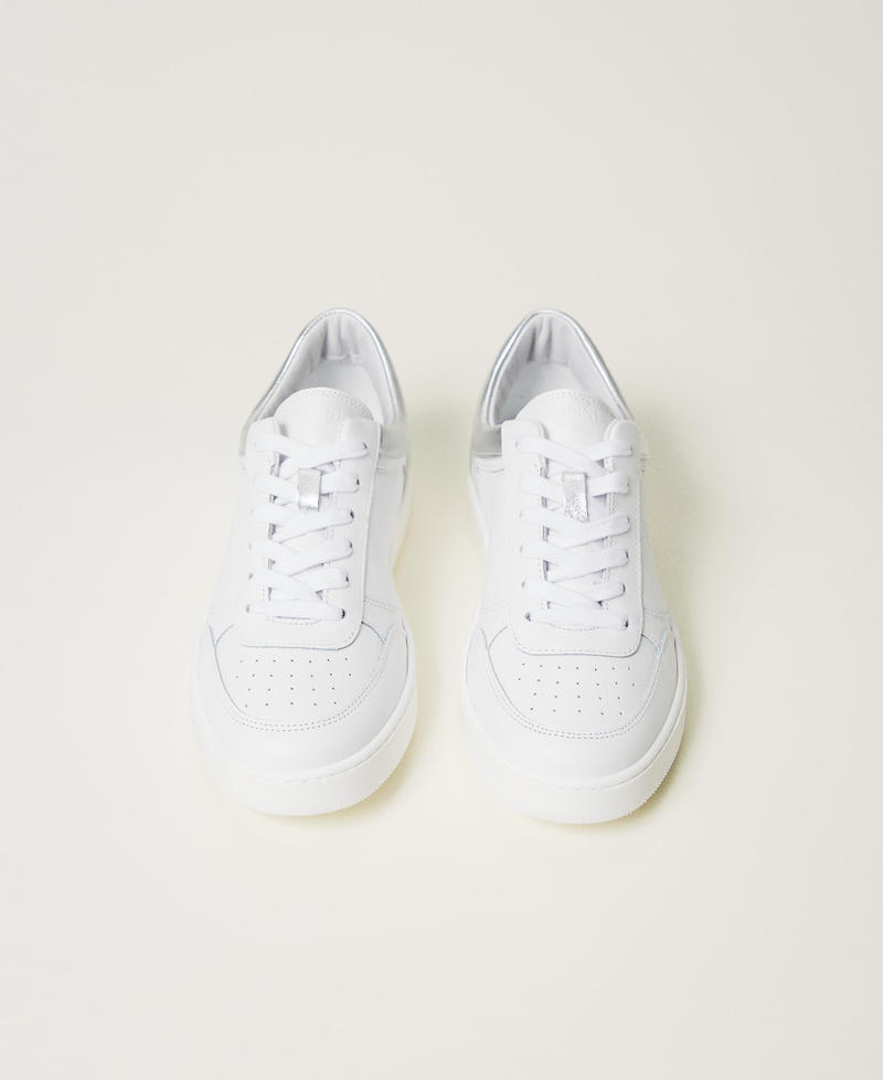 Scee by twin set Sneakers in pelle con inserti laminati Shopping Online