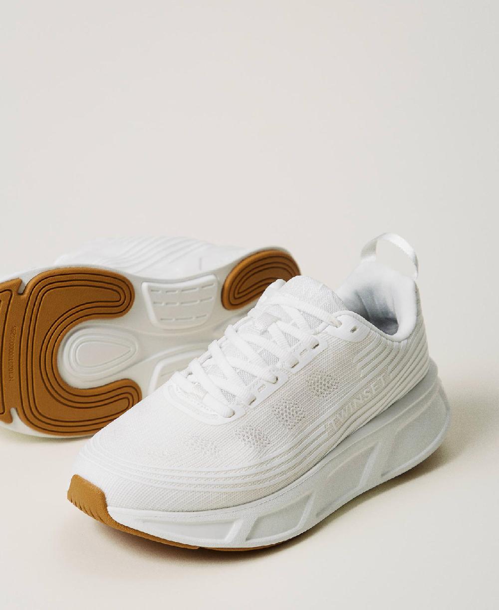 Scee by twin set Sneakers Fessura a righe con logo Vendita Calda