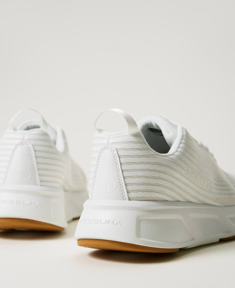 Scee by twin set Sneakers Fessura a righe con logo Vendita Calda