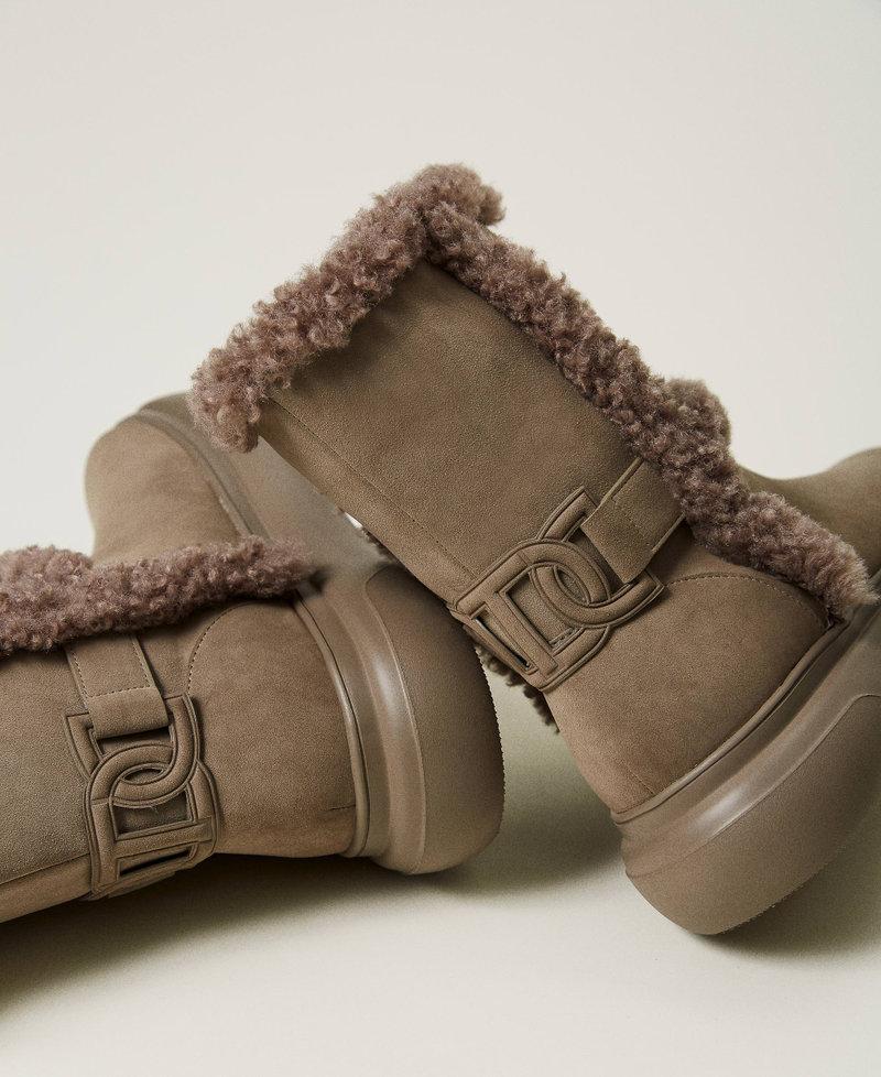 Scee by twin set Stivaletti con dettagli in faux fur Moda