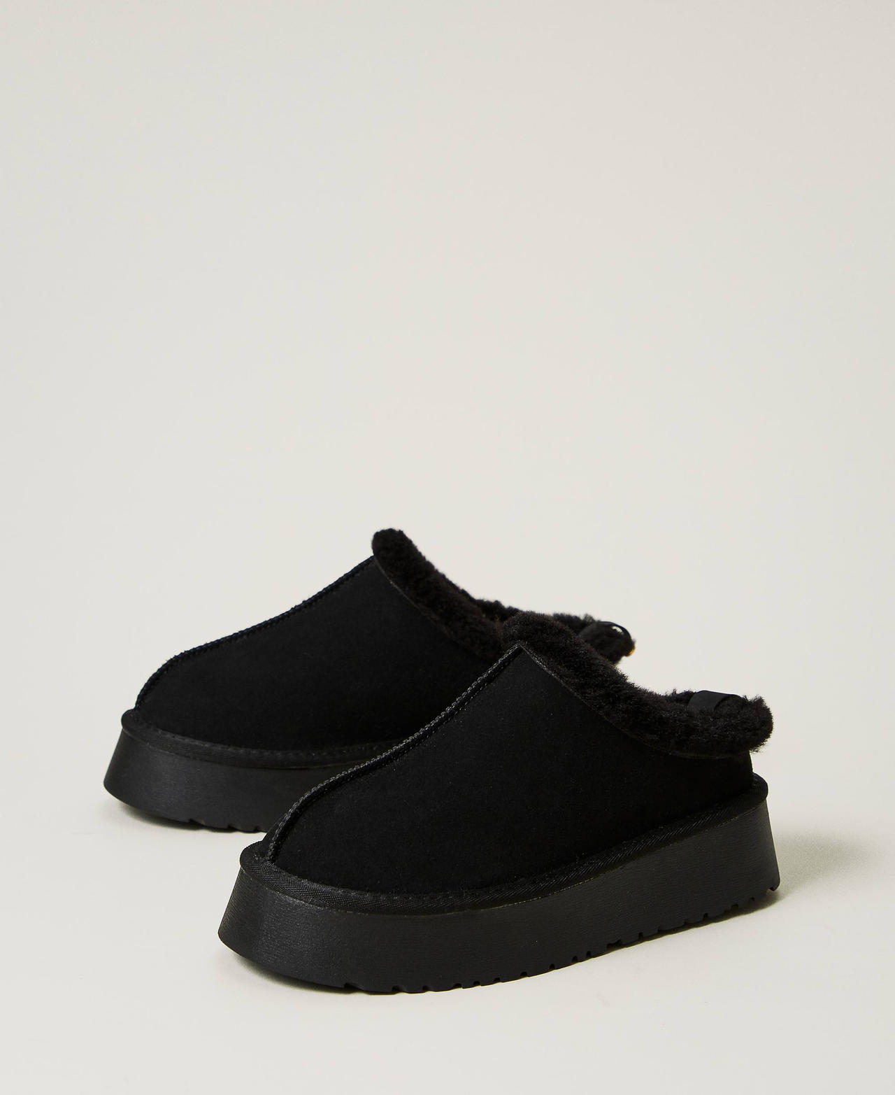 Scee by twin set Scarpe sabot con faux fur In Linea