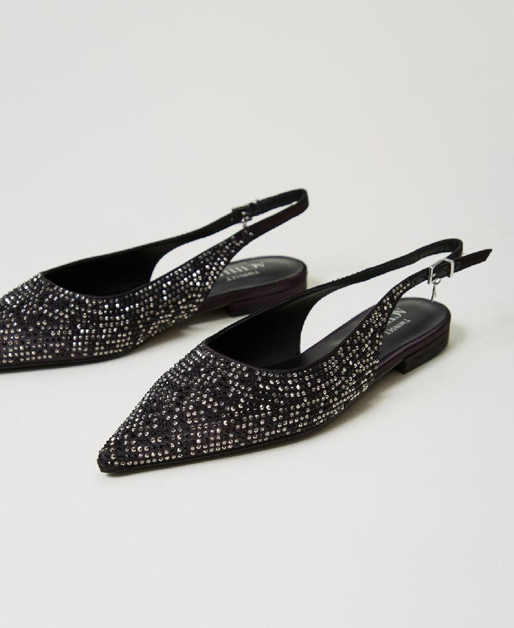 Scee by twin set Ballerine sling back con strass Qualità Garantita