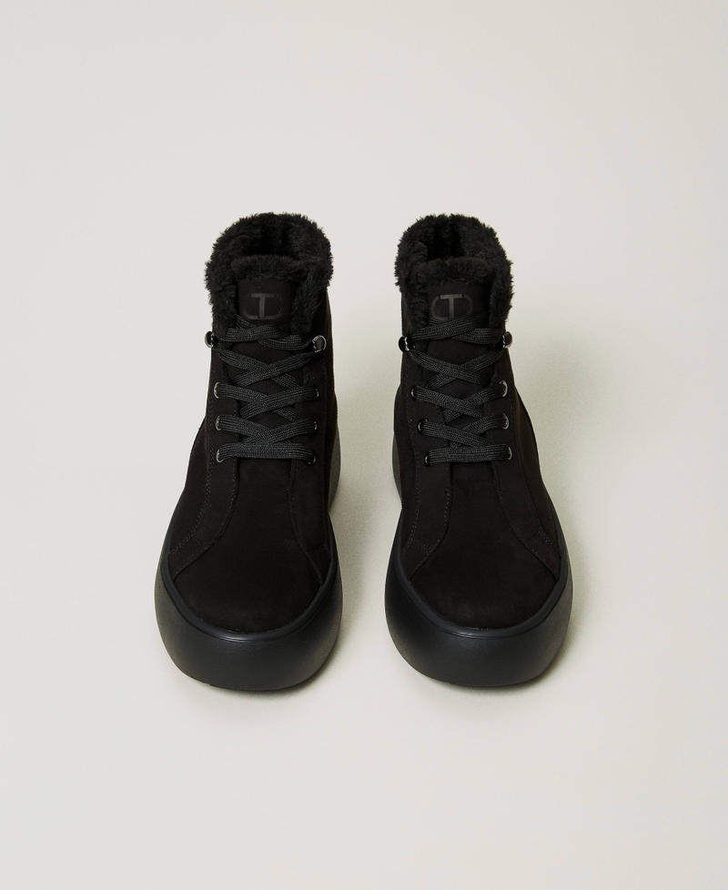 Scee by twin set Sneakers alta con faux fur Negozi Online