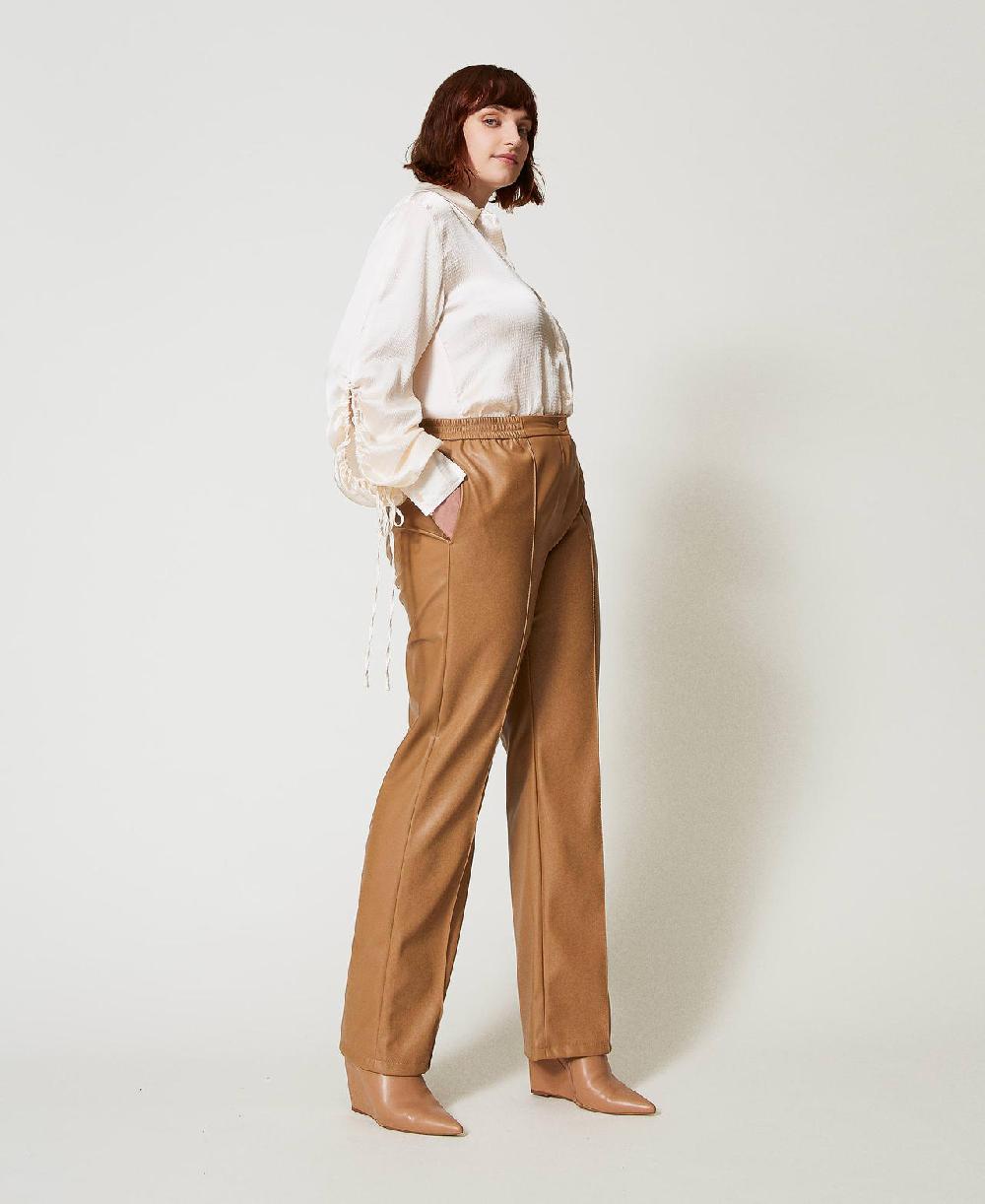 Scee by twin set Pantaloni effetto pelle con elastico Convenienza