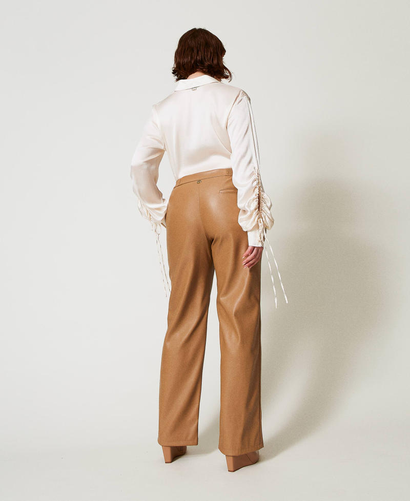 Scee by twin set Pantaloni effetto pelle con elastico Convenienza