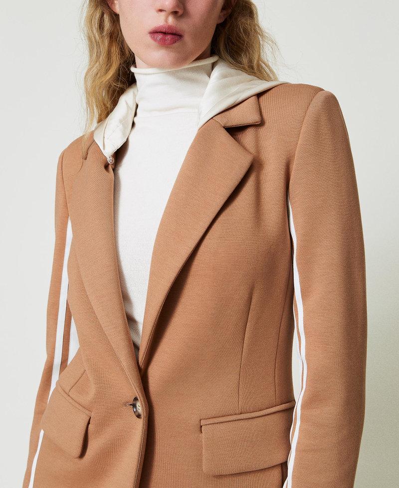 Scee by twin set Giacca blazer in tessuto scuba con cappuccio Economico