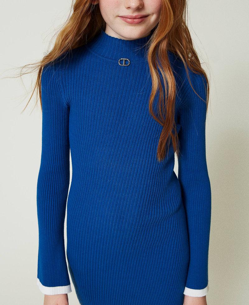 Scee by twin set Abito corto fitted in maglia a costine Offerte