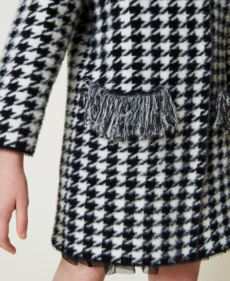 Scee by twin set Cappotto in maglia jacquard pied de poule I Più Venduti