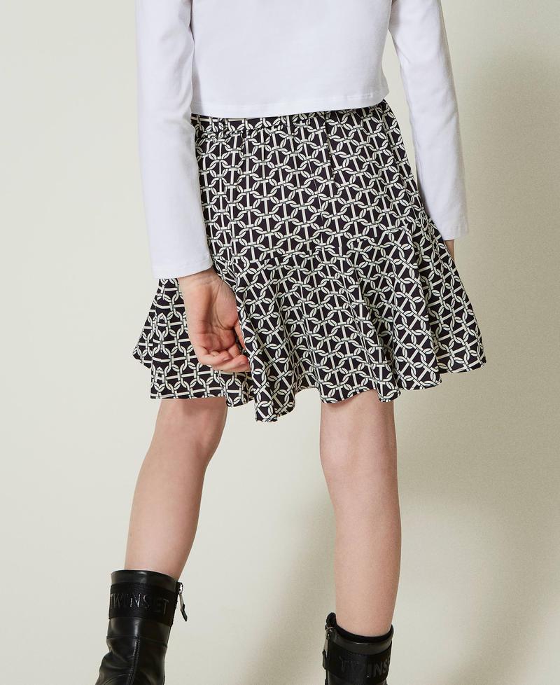 Scee by twin set Gonna pantalone in crêpe de Chine con stampa Soddisfazione Garantita