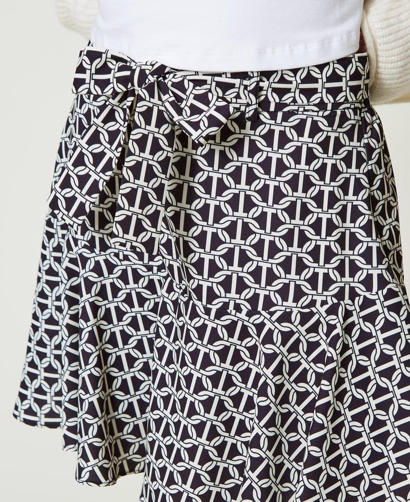 Scee by twin set Gonna pantalone in crêpe de Chine con stampa Soddisfazione Garantita
