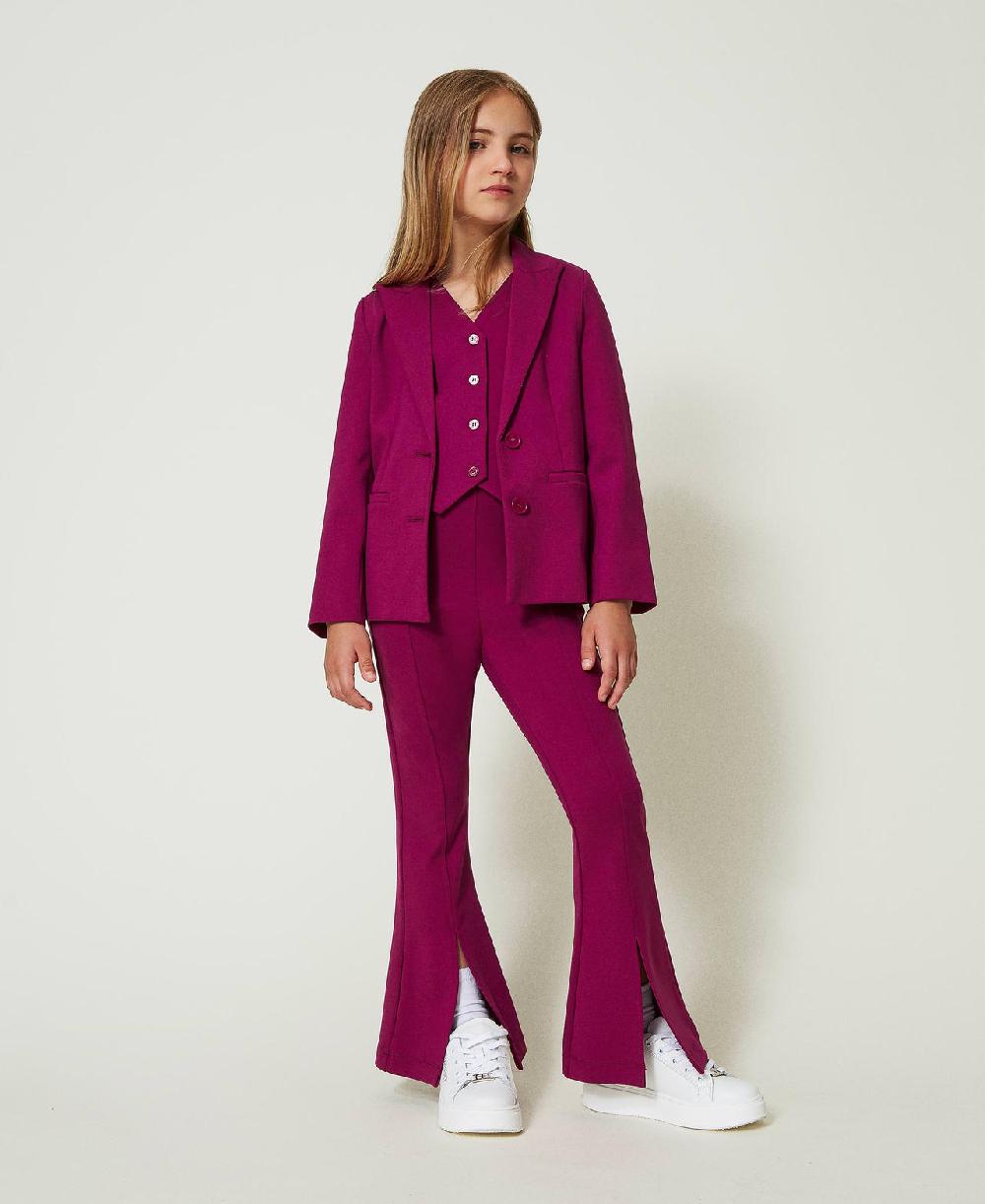 Scee by twin set Pantaloni flare con spacco Italy