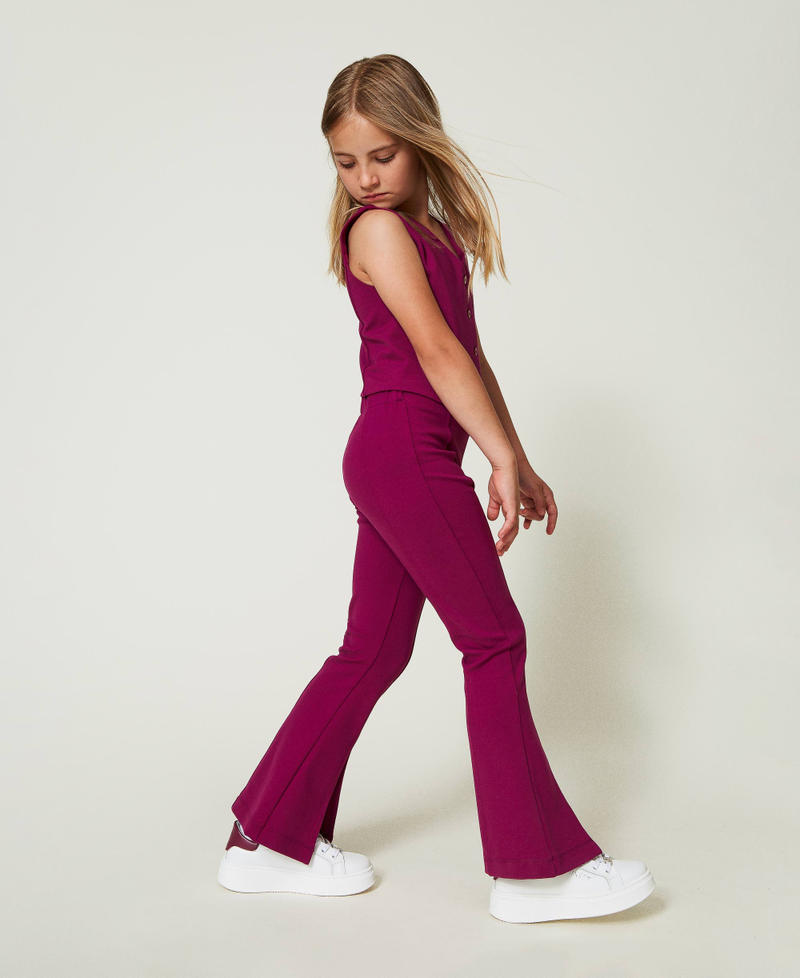 Scee by twin set Pantaloni flare con spacco Italy