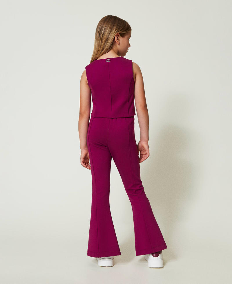 Scee by twin set Pantaloni flare con spacco Italy
