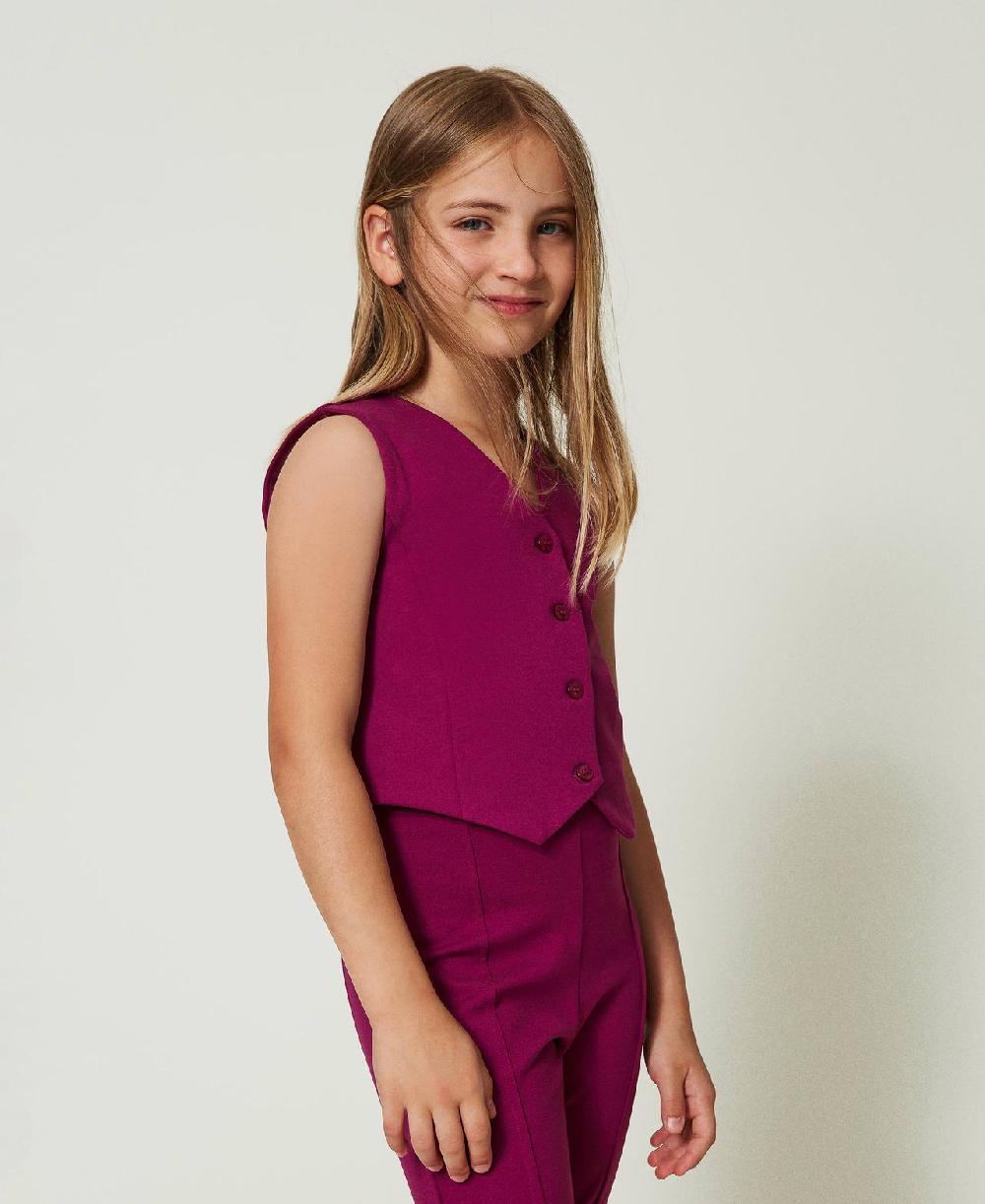 Scee by twin set Gilet monopetto con bottoni in tono 2025