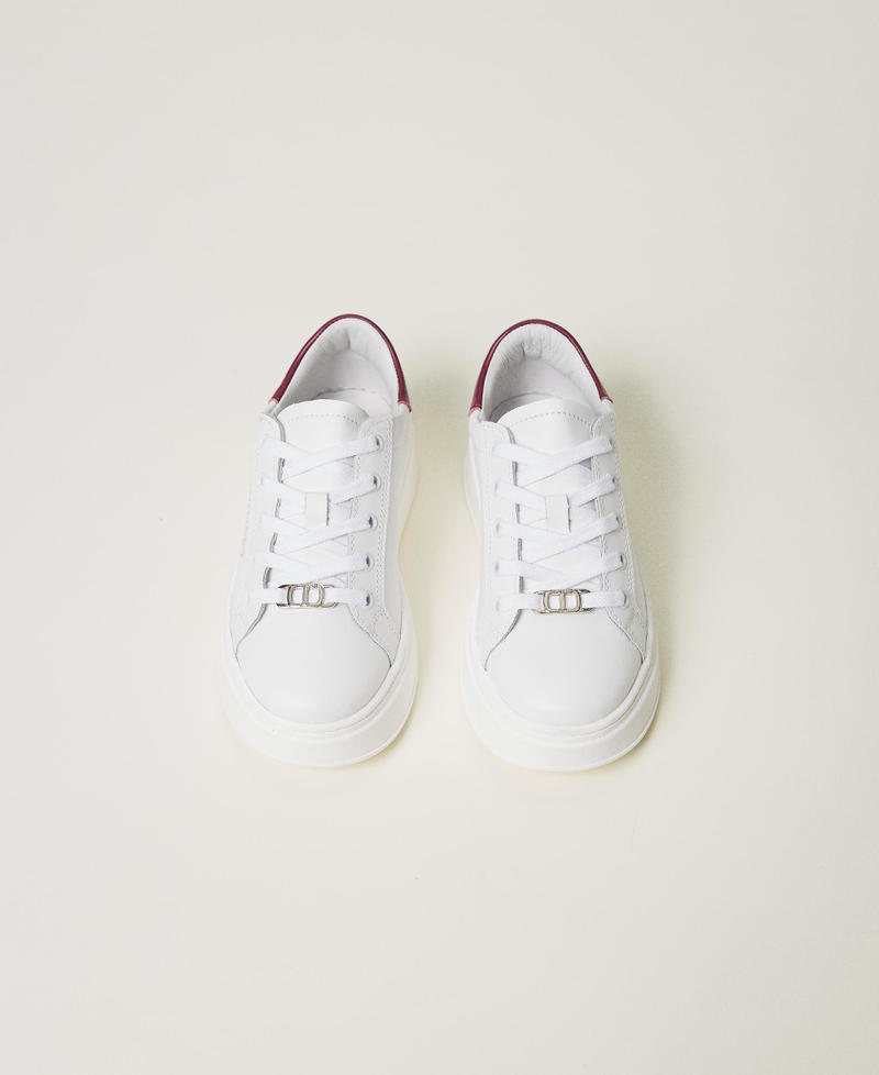 Scee by twin set Sneakers in pelle con logo In Linea