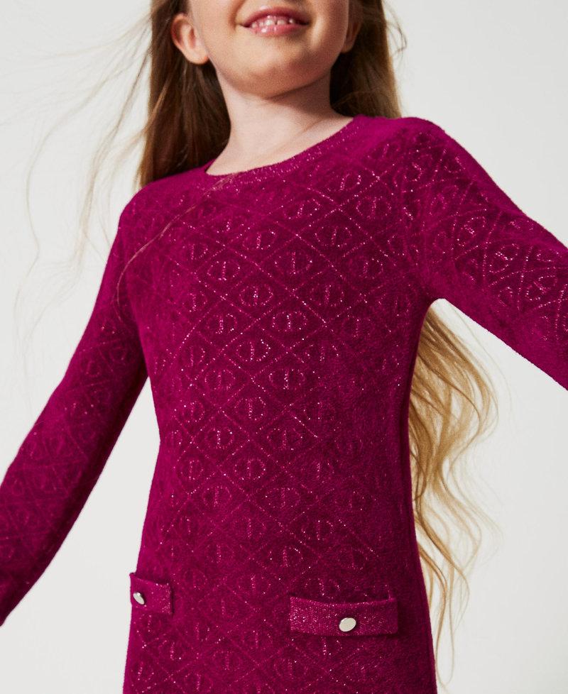 Scee by twin set Abito corto in maglia jacquard con Oval T Qualità