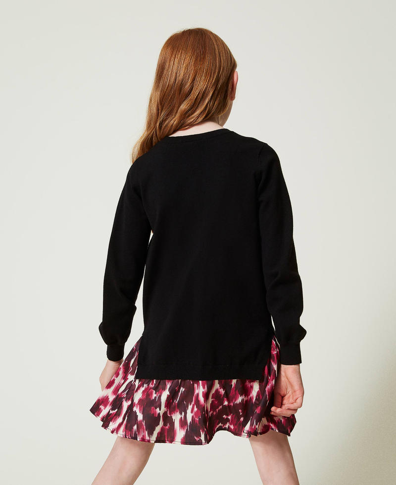Scee by twin set Abito corto in maglia con inserto stampato Convenienza