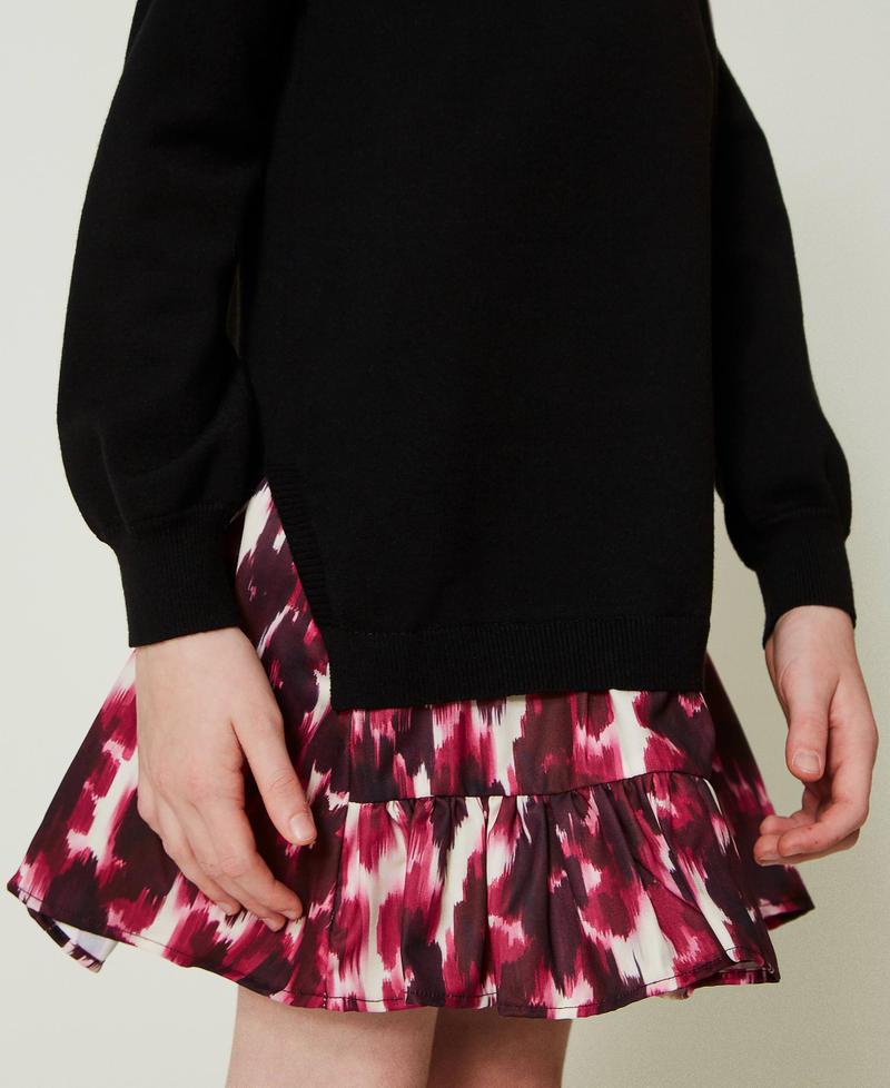 Scee by twin set Abito corto in maglia con inserto stampato Convenienza