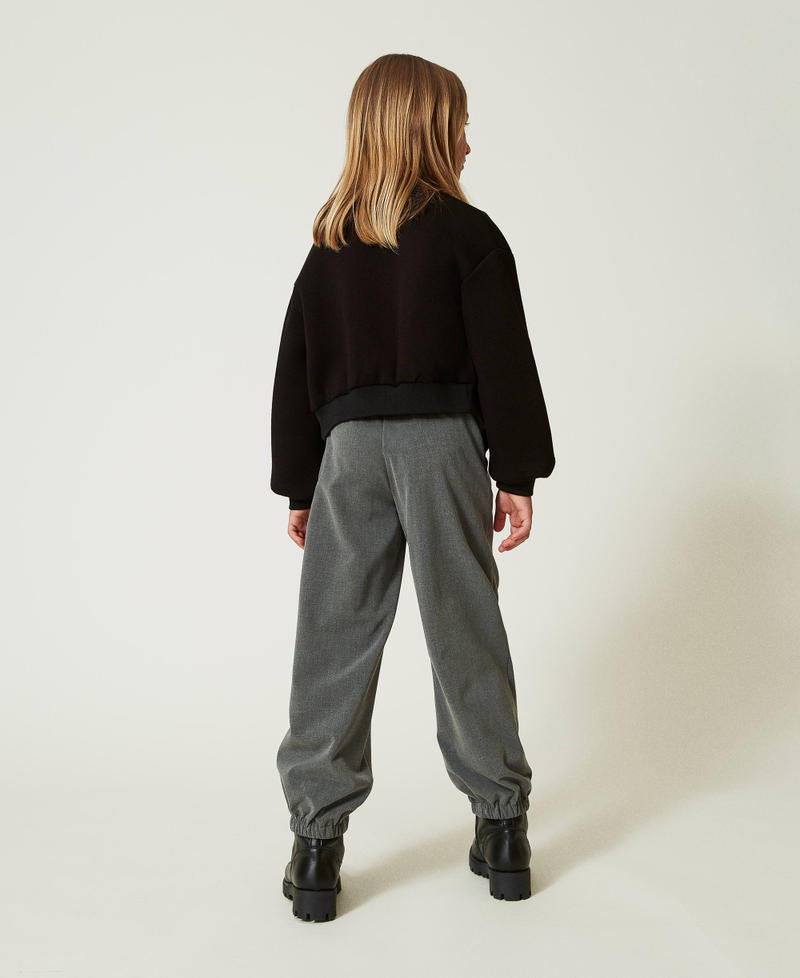 Scee by twin set Pantaloni joggers in flanella con cintura Novità