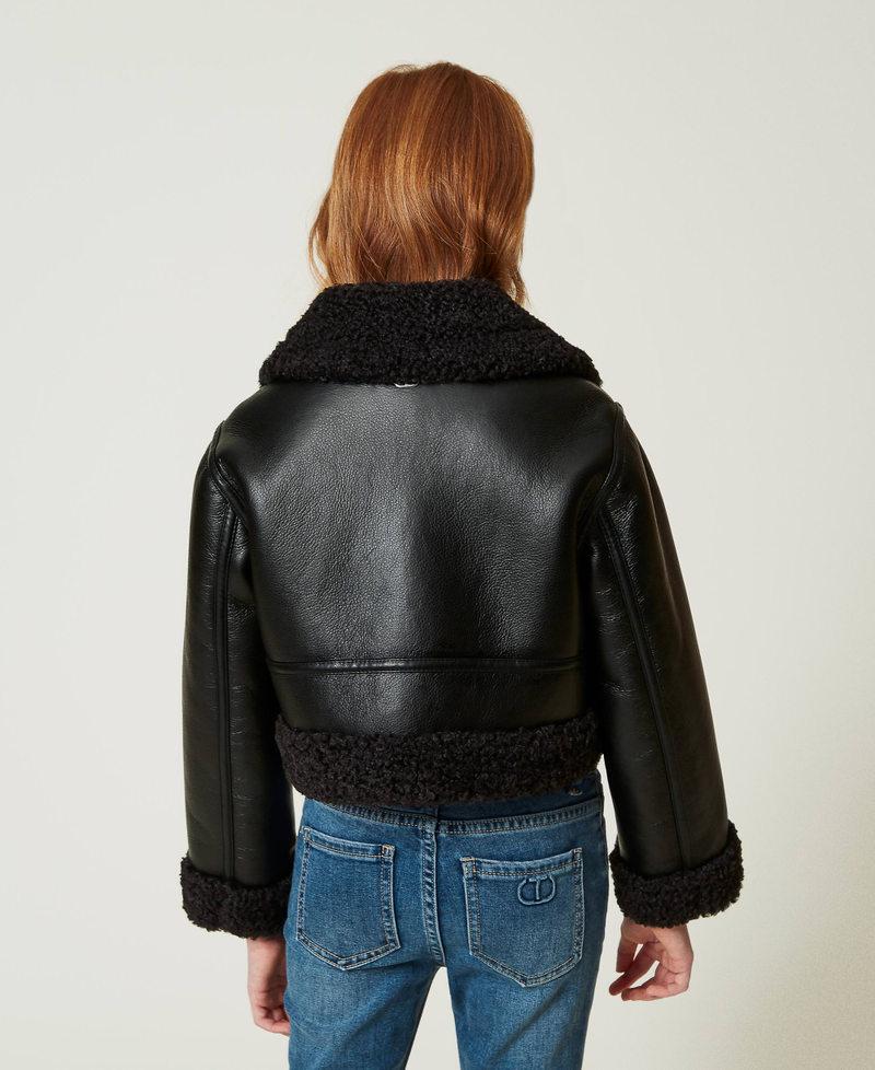 Scee by twin set Giacca aviatore con faux fur Offerta