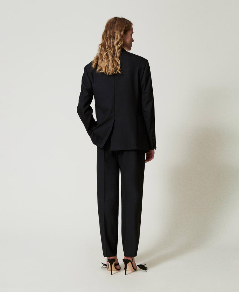 Scee by twin set Pantaloni in serge misto lana Black Friday
