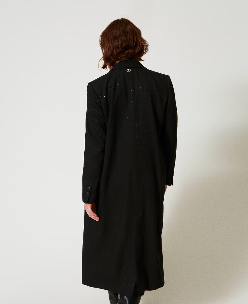 Scee by twin set Cappotto in panno con paillettes Offerta natalizia