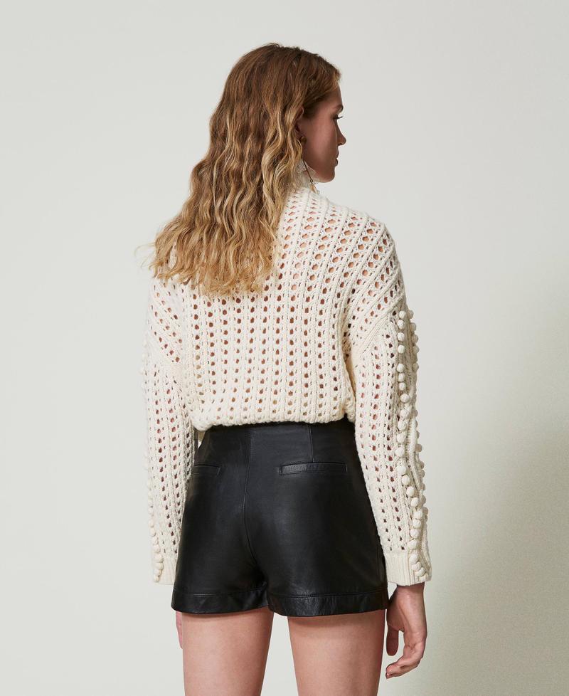Scee by twin set Shorts 'Fairfax' in pelle con zip Smaltimento dello stoccaggio