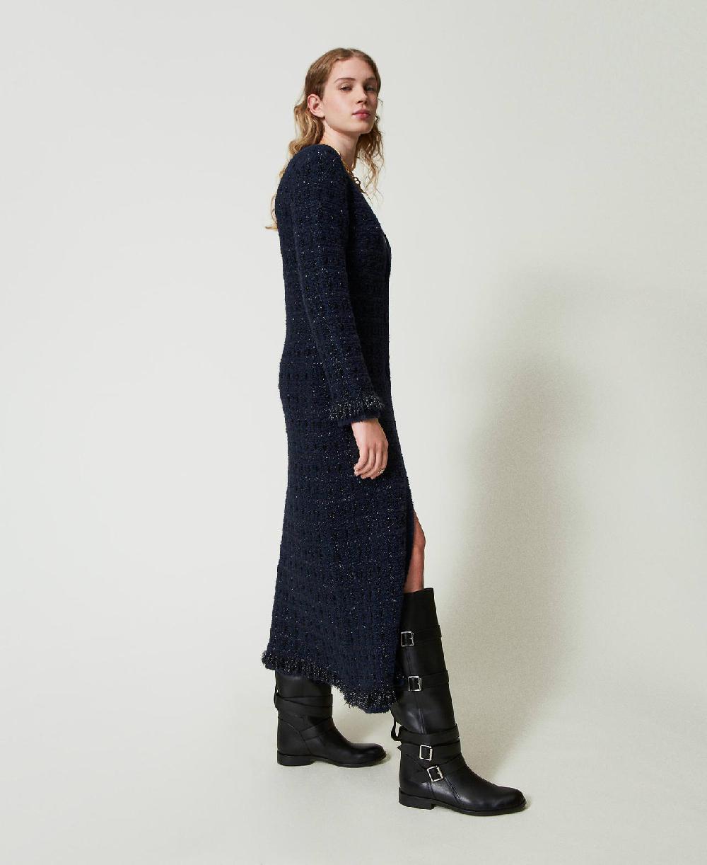 Scee by twin set Cardigan lungo jacquard check Offerte stagionali