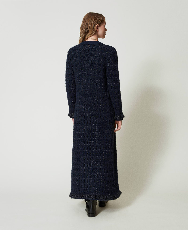 Scee by twin set Cardigan lungo jacquard check Offerte stagionali