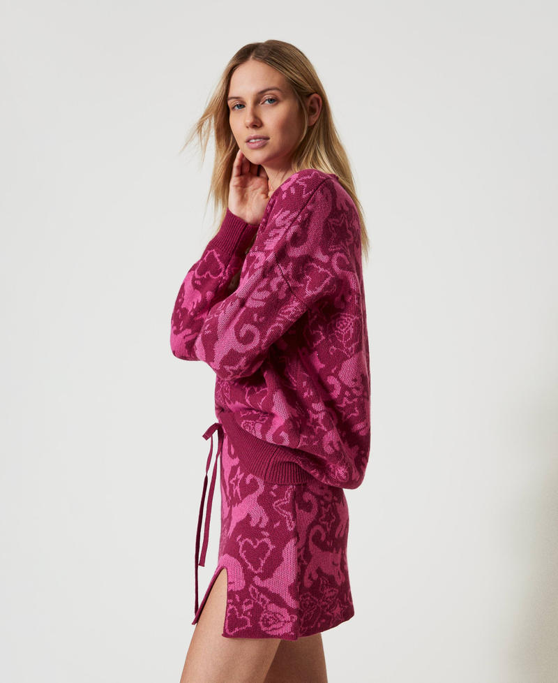 Scee by twin set Minigonna jacquard in filato Treeblend Super Saving Price