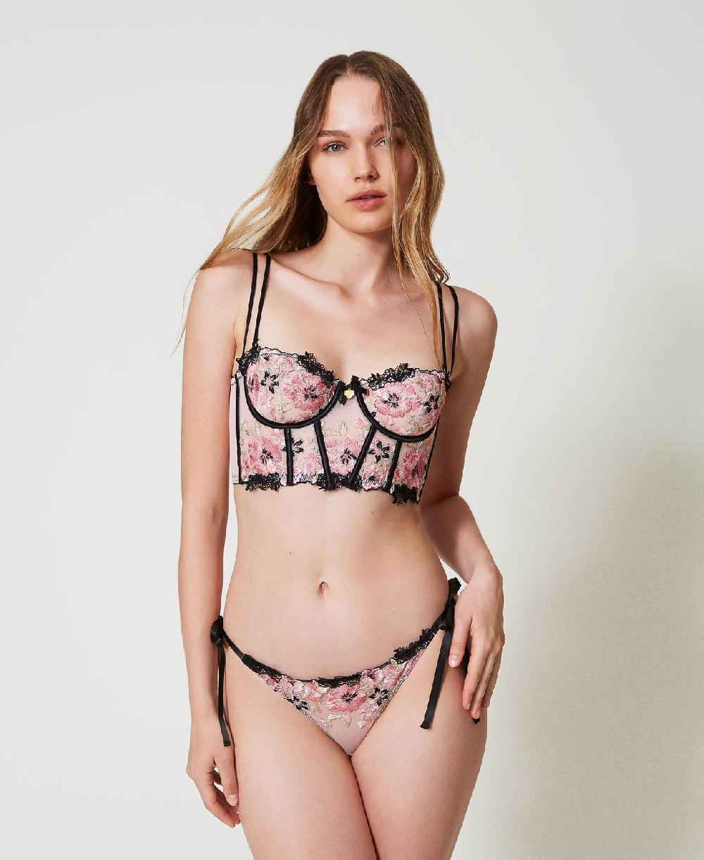 Scee by twin set Bustino in tulle con ricamo Offerta settimanale