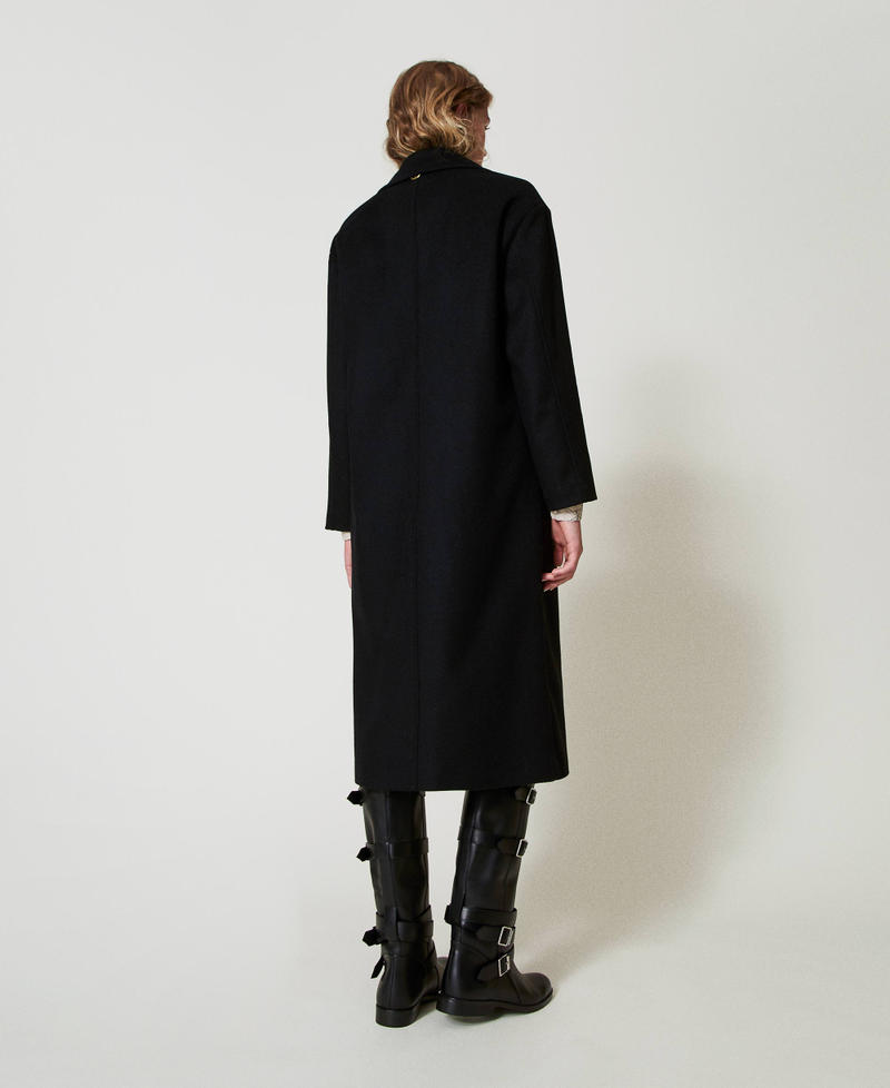 Scee by twin set Cappotto di linea morbida in misto lana Ritorno libero