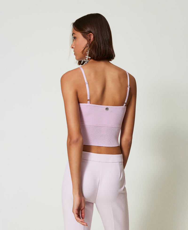 Scee by twin set Top in filato riciclato con perline Ultimi tre giorni