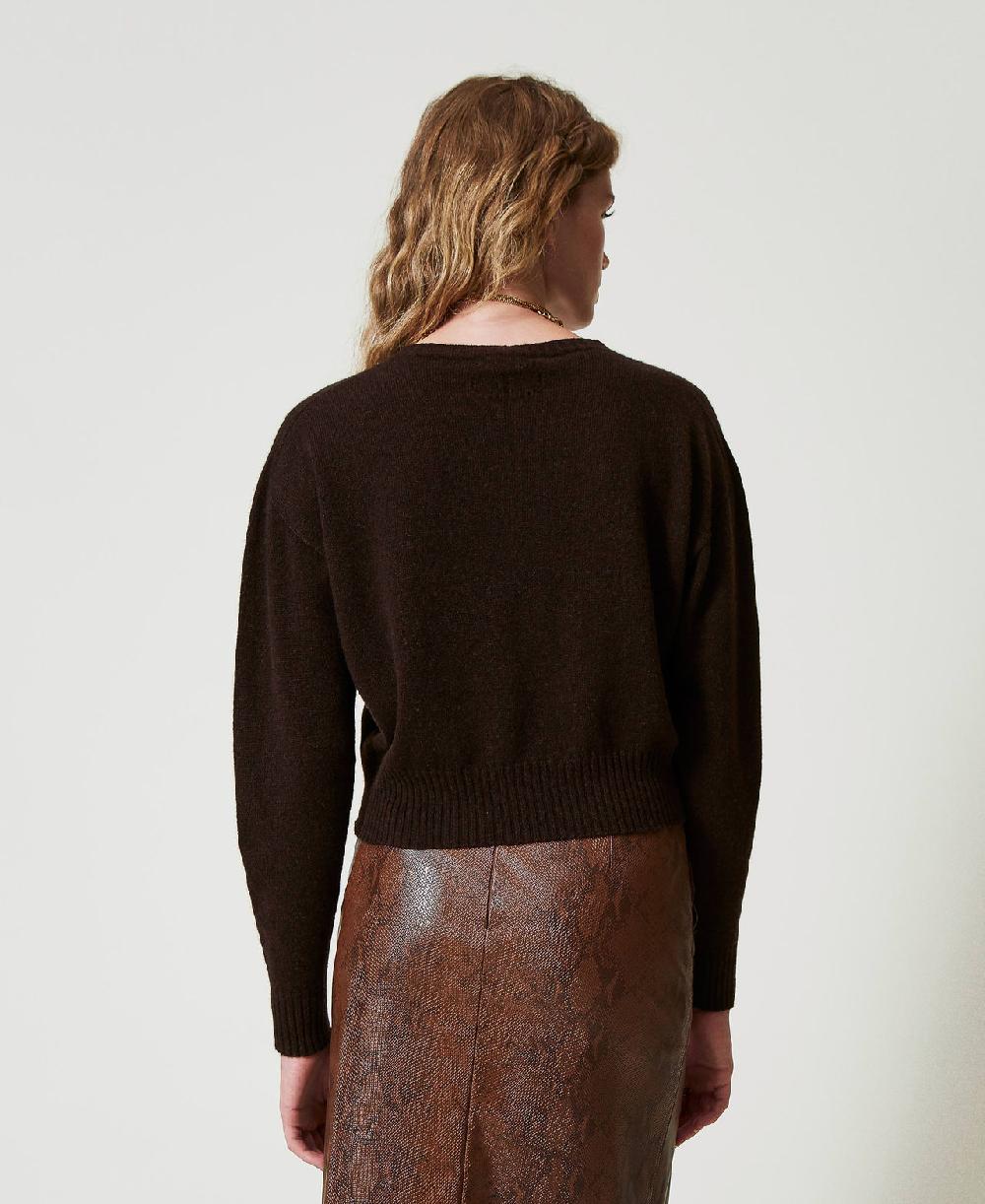 Scee by twin set Maglia girocollo in eco-cashmere Latest stili