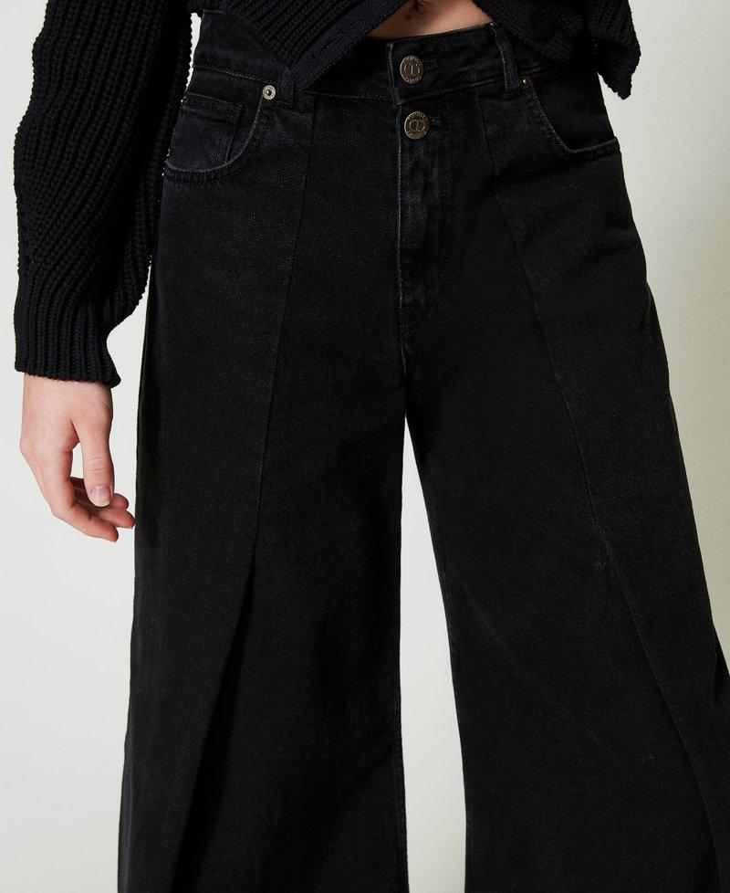 Scee by twin set Jeans cropped con doppi bottoni Fino al 50% di sconto