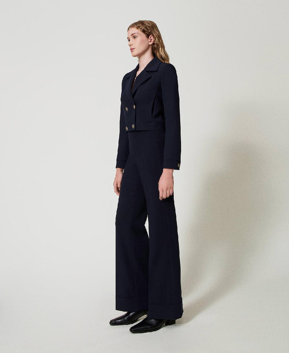 Scee by twin set Pantaloni a vita alta in cady crêpe Fino al 55% di sconto