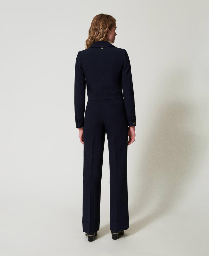 Scee by twin set Pantaloni a vita alta in cady crêpe Fino al 55% di sconto