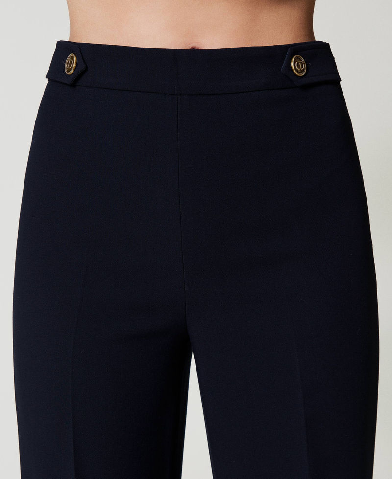 Scee by twin set Pantaloni a vita alta in cady crêpe Fino al 55% di sconto