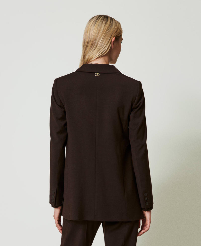 Scee by twin set Giacca blazer in lana stretch Black Friday Prezzi