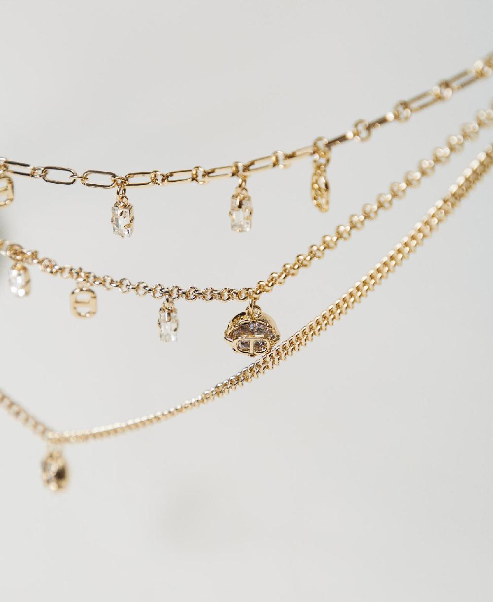 Scee by twin set Collana multifilo con pendenti Italia