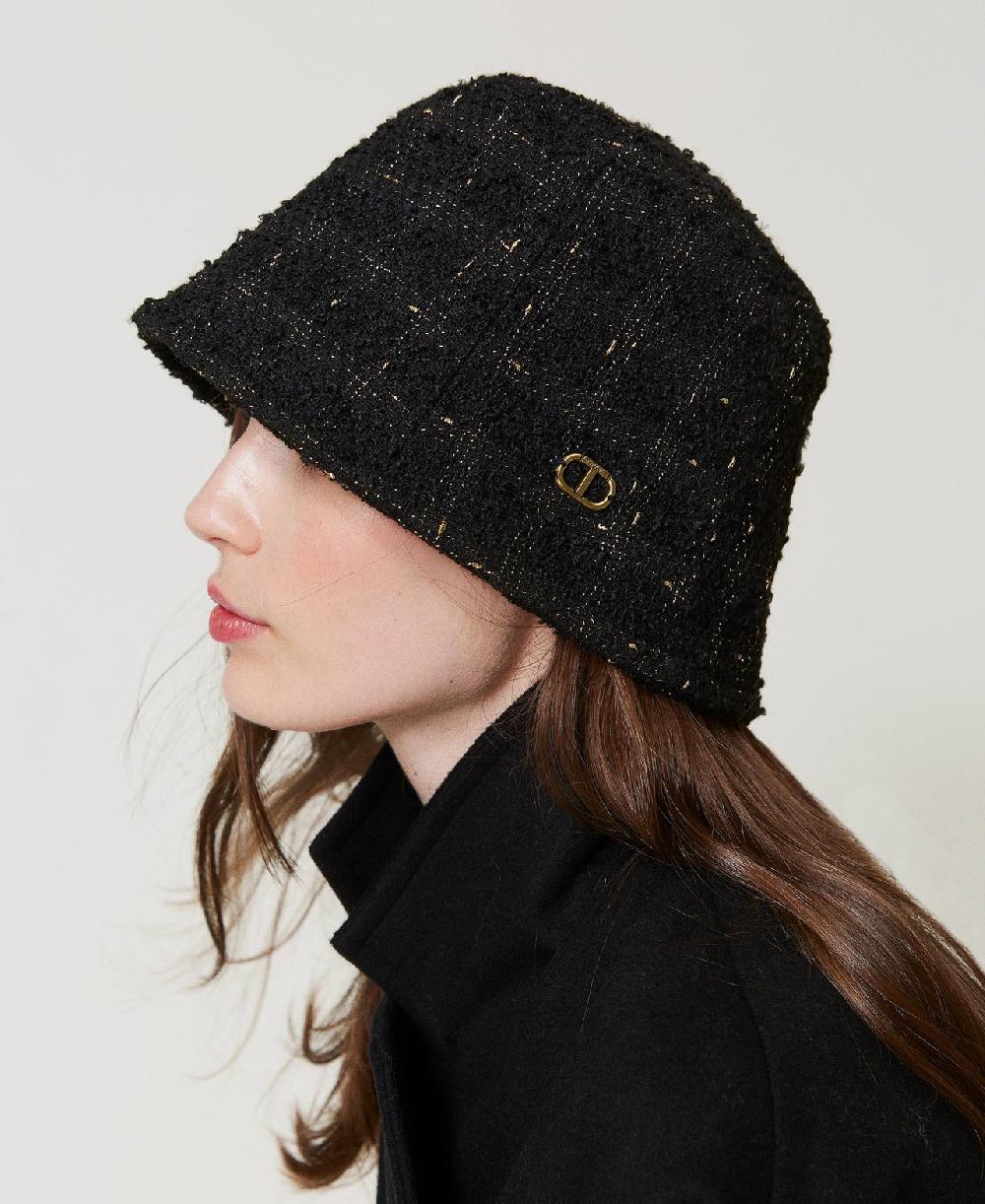 Scee by twin set Cappello bucket bouclé con Oval T